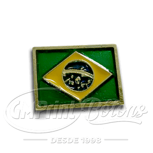 BROCHE BANDEIRA DO BRASIL - MOD. 2 - KIT C/ 5 UNIDADES